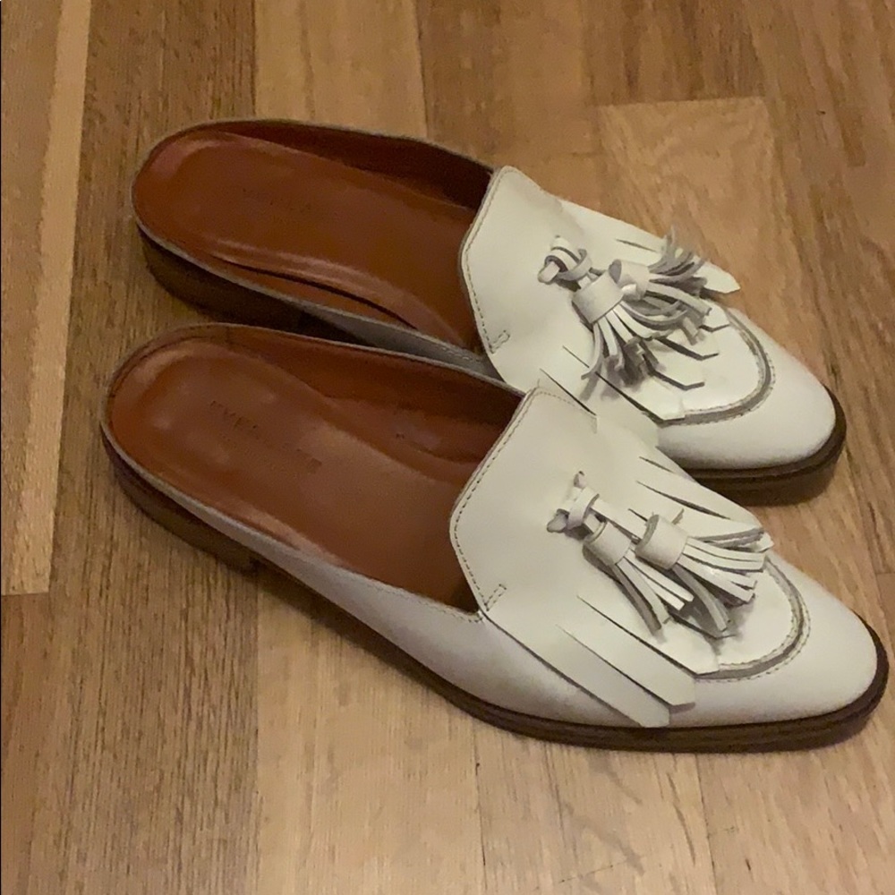 Everlane White Leather Mules